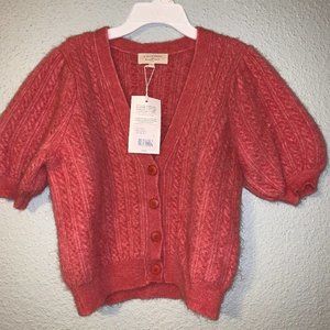 Sezane Pink Perrine Cardigan NWT